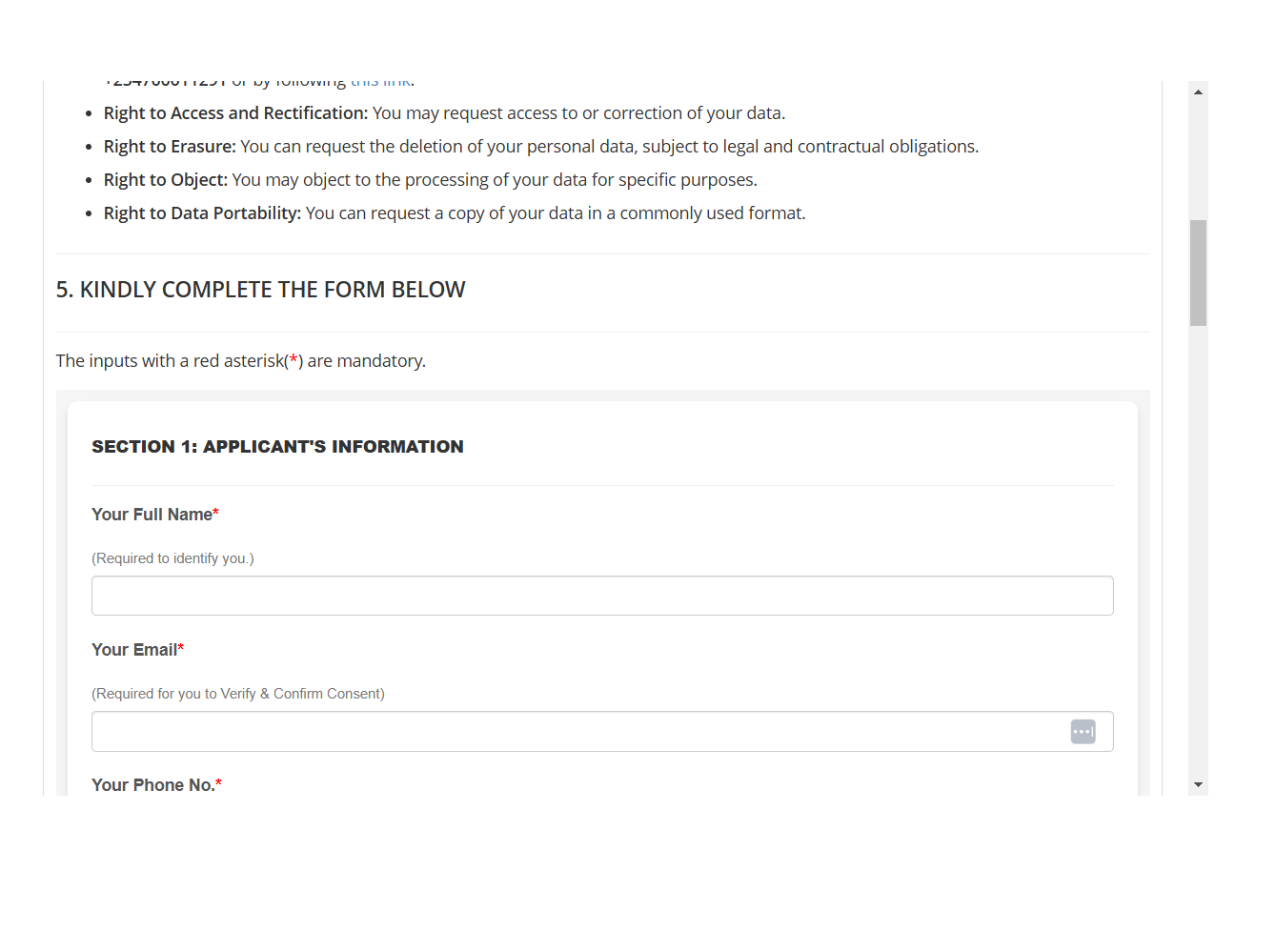 Eldoret City Marathon Embedded DataAWARE360 Form